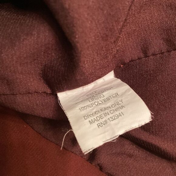 Amanda Uprichard Cropped Button Up Blazer Burgundy Women’s Jacket Size M - Picture 12 of 13